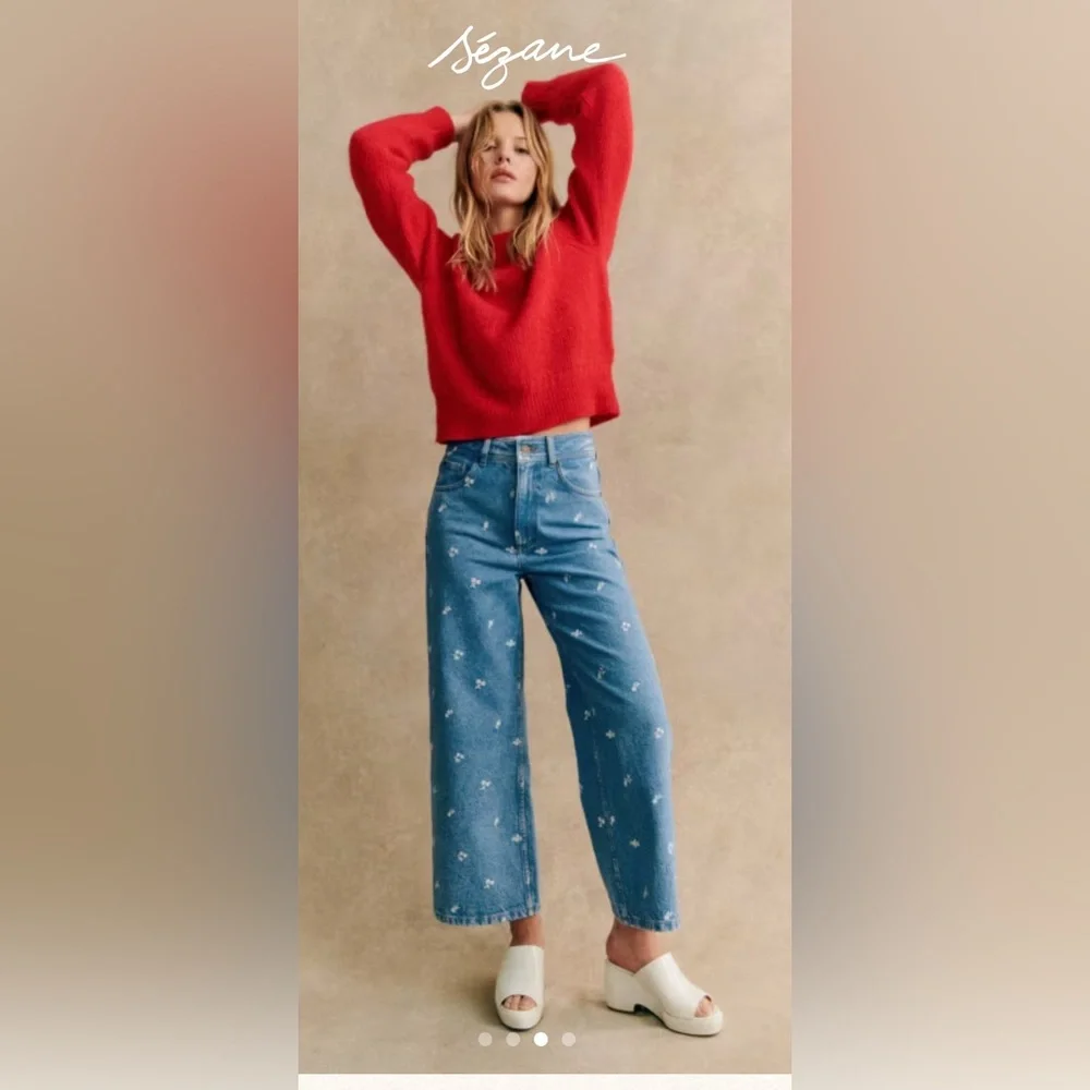 Sezane Otto Jumper Baby Alpaca Blend Green , size M - Picture 8 of 10